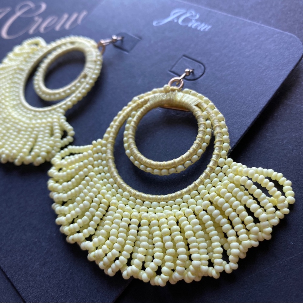 New J. Crew Loopy beaded hoop earrings - Picture 3 of 6